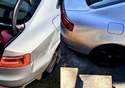 Audi before and after mobile dent and scratch repairs Oxford